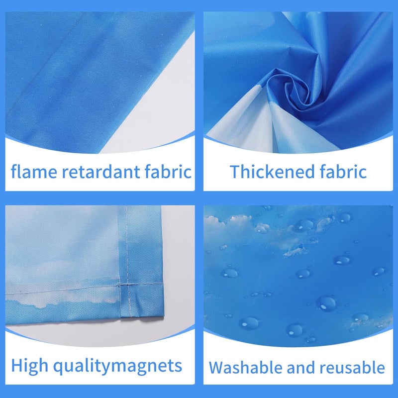 Torixqi 2pcs Fluorescent Light Covers - Light Covers for Ceiling Lights Classroom, Magnetic Light Filters for Office, Hospitals, Home 4 x 2 Feet (Blue sky and white clouds) - Image 4